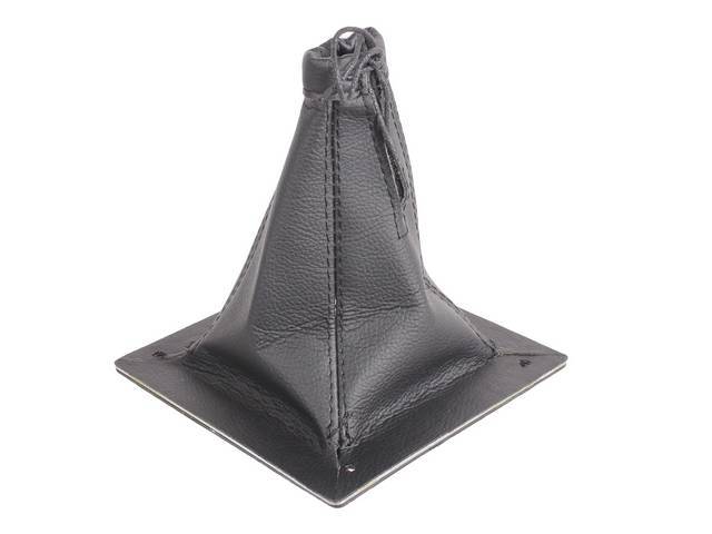 Manual Transmission Shift Lever Boot, Custom Black Leather