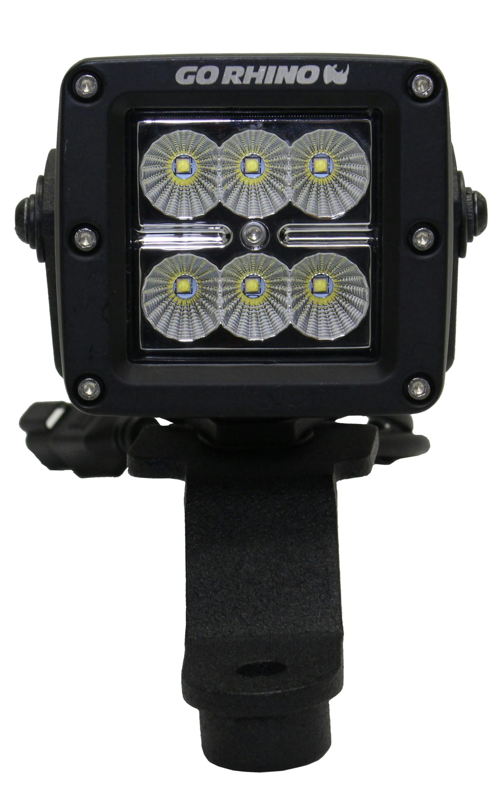 Go Rhino 730030T XE Windshield Cowl Light Mounts for Jeep JL/JT - Fits Single 3x3 LED Cube