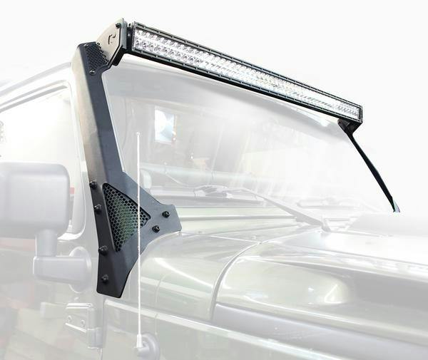 Go Rhino 730503T XE Windshield Light Mount for Jeep Wrangler JK, fits 50" Light Bar