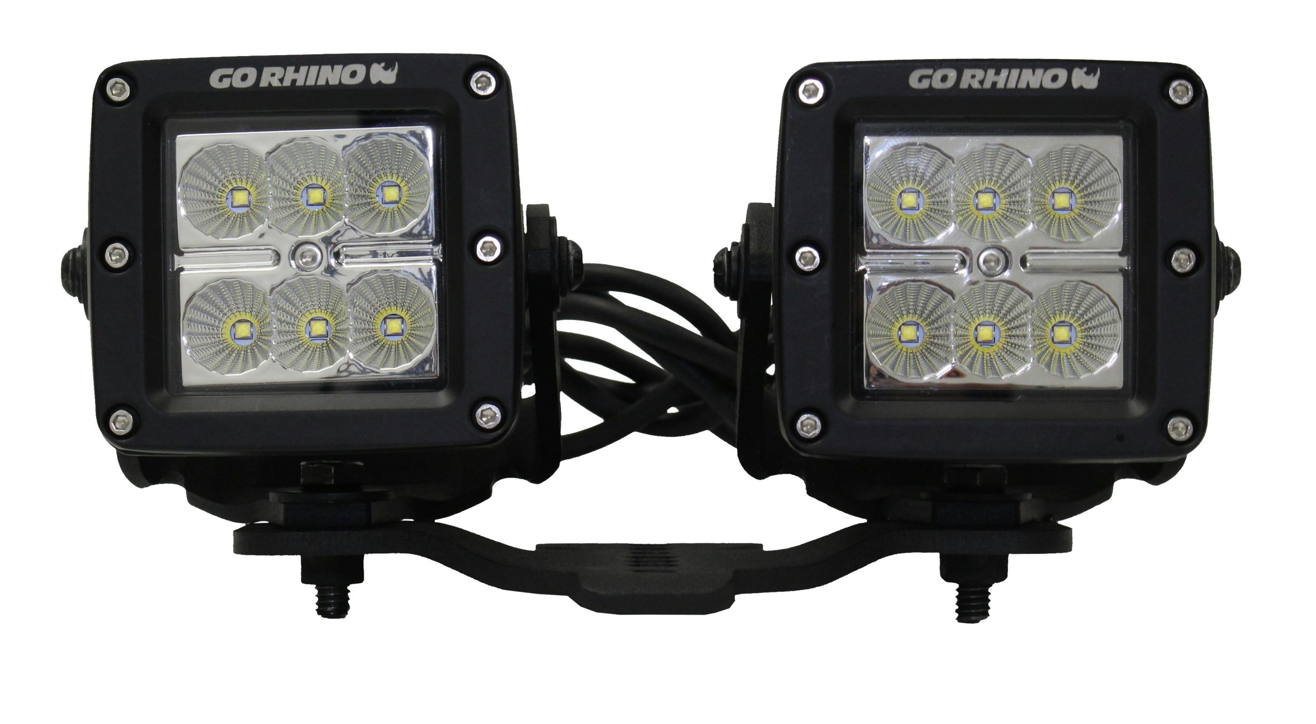 Go Rhino 731030T XE Hood Hinge Light Mounts for Jeep JL/JT - Fits two 3x3 Cubes