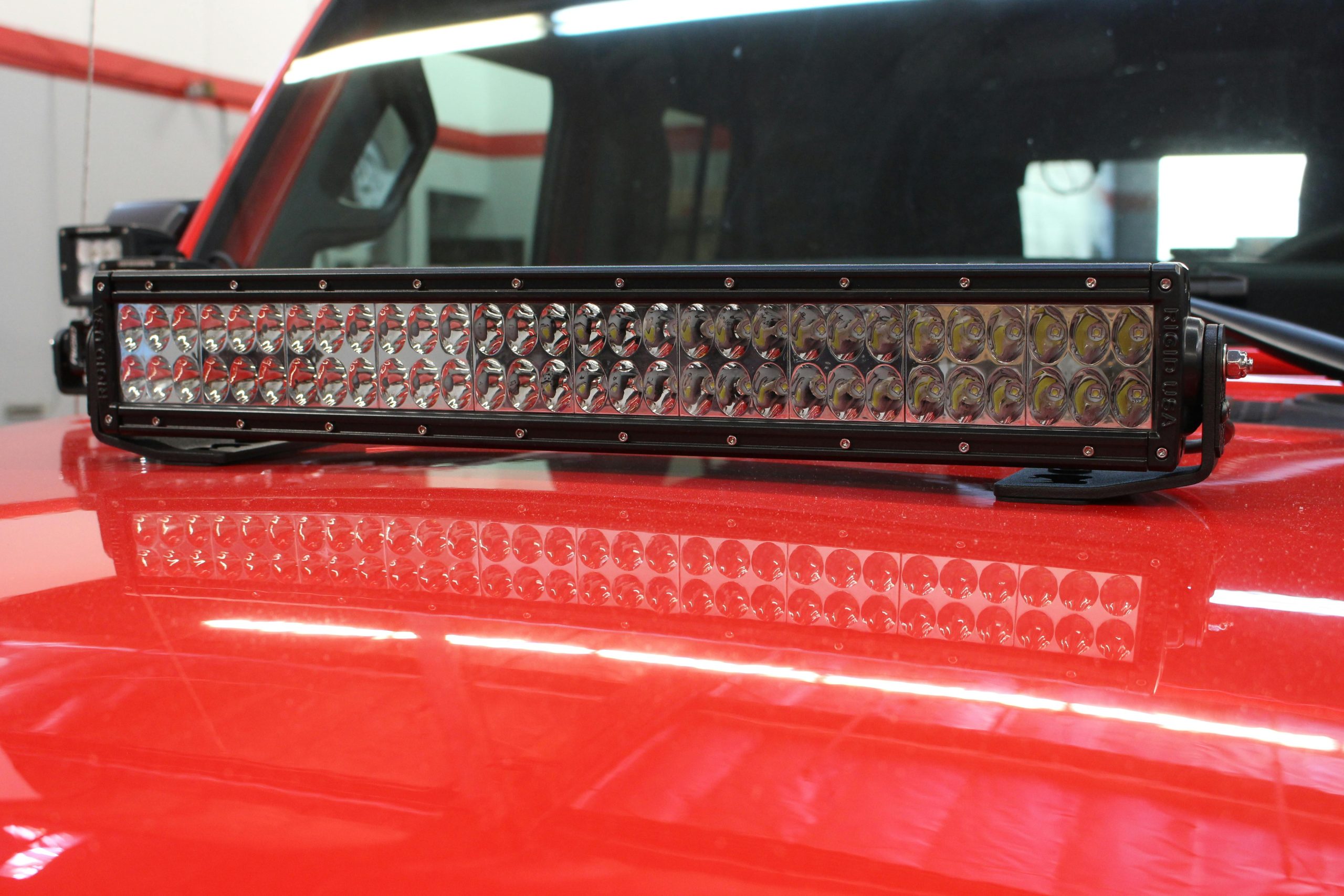 Go Rhino 732200T XE Center Hood Light Mount for Jeep JL/JT - Fits 20" Double Row LED Bar