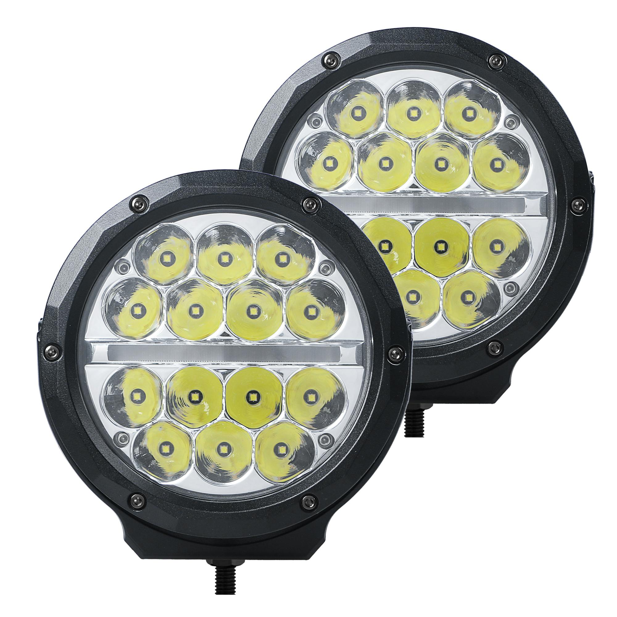 Go Rhino 750700623DRS Bright Series - Two Round 6" LED Driving Light Kit W/Daytime RunningLight