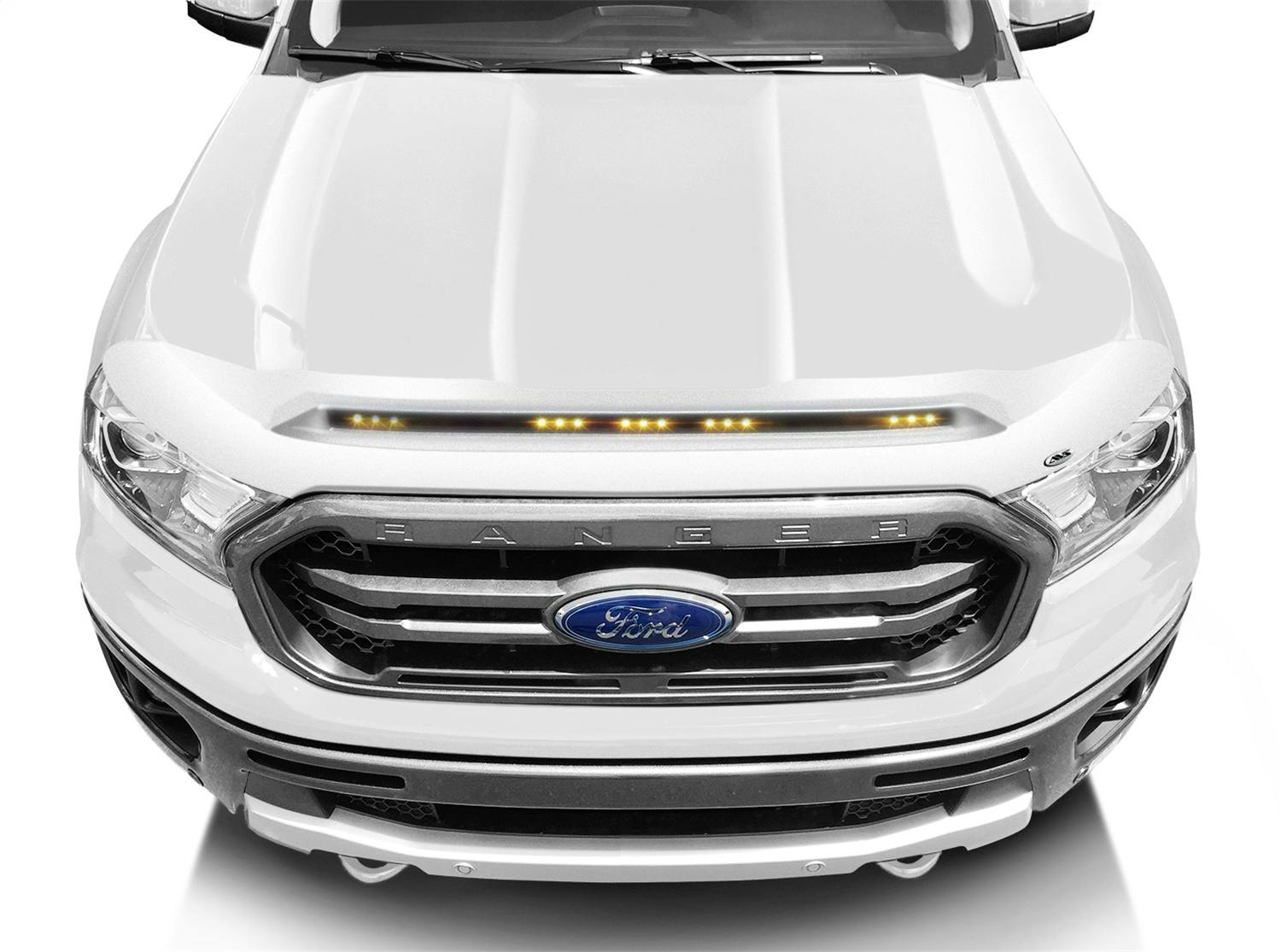 AVS 753166-Z1 Aeroskin Lightshield Color-Match Hood Protector; Oxford White
