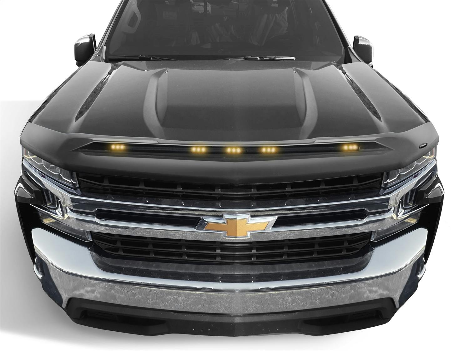 AVS 753168-GAN Aeroskin Lightshield Color-Match Hood Protector; Silver Metallic