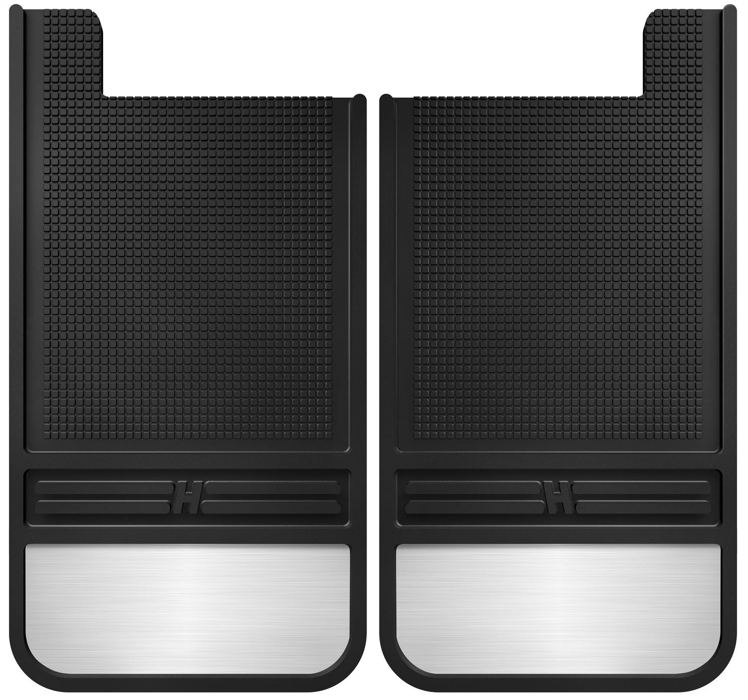Husky Liners 55101 Rubber Rear Mud Flaps - 12IN w/ Weight