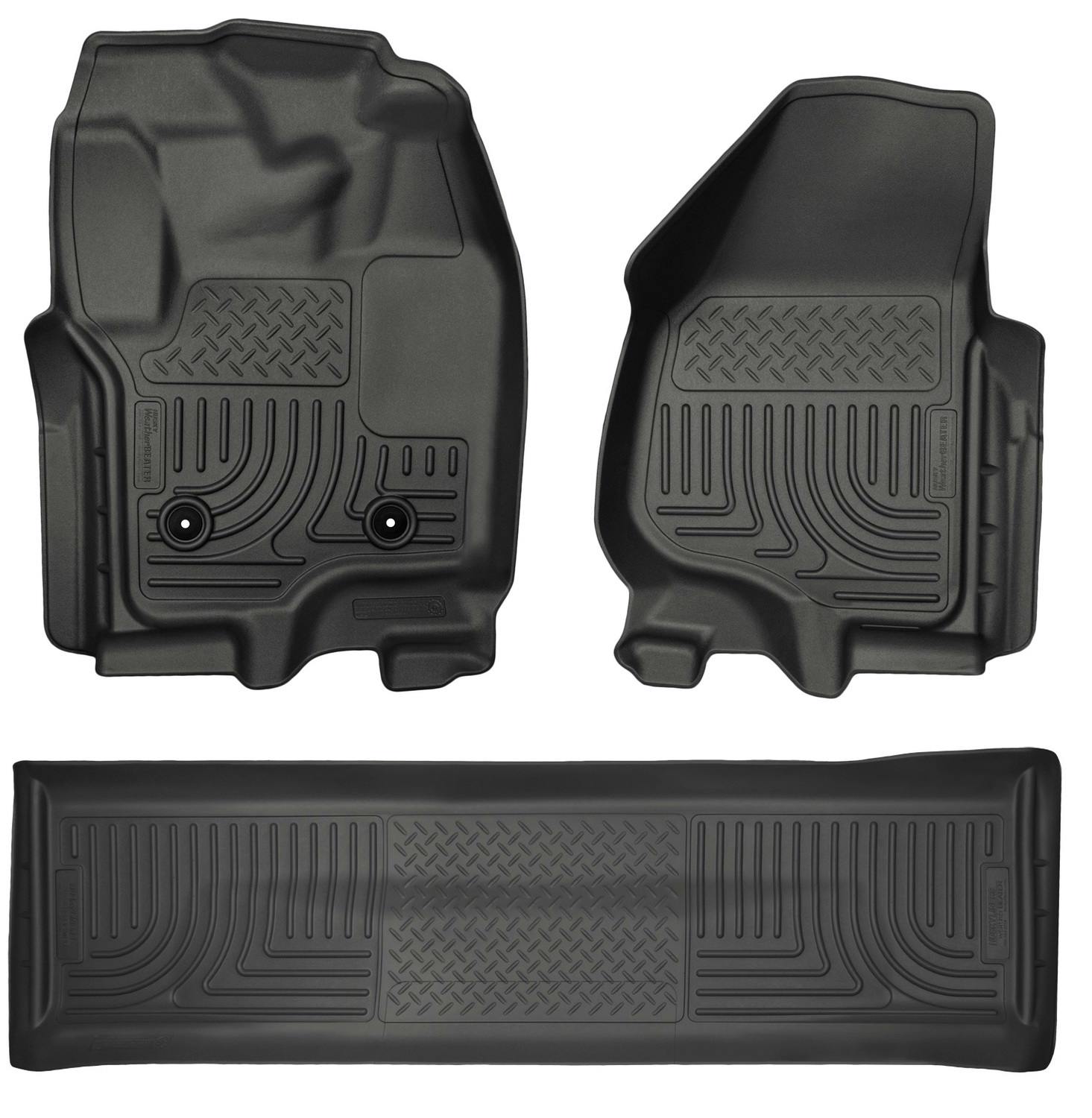 Husky Liners 99711 Weatherbeater - Front & 2nd Seat Floor Liners (Footwell Coverage)