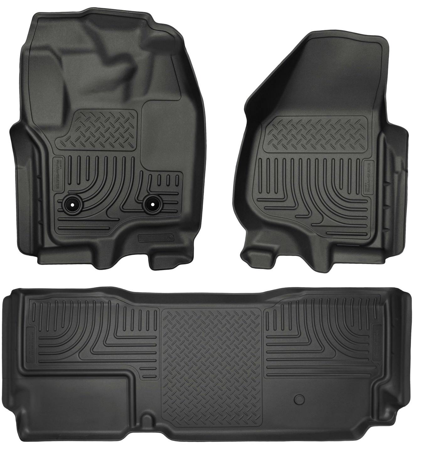 Husky Liners 99721 Weatherbeater - Front & 2nd Seat Floor Liners (Footwell Coverage)