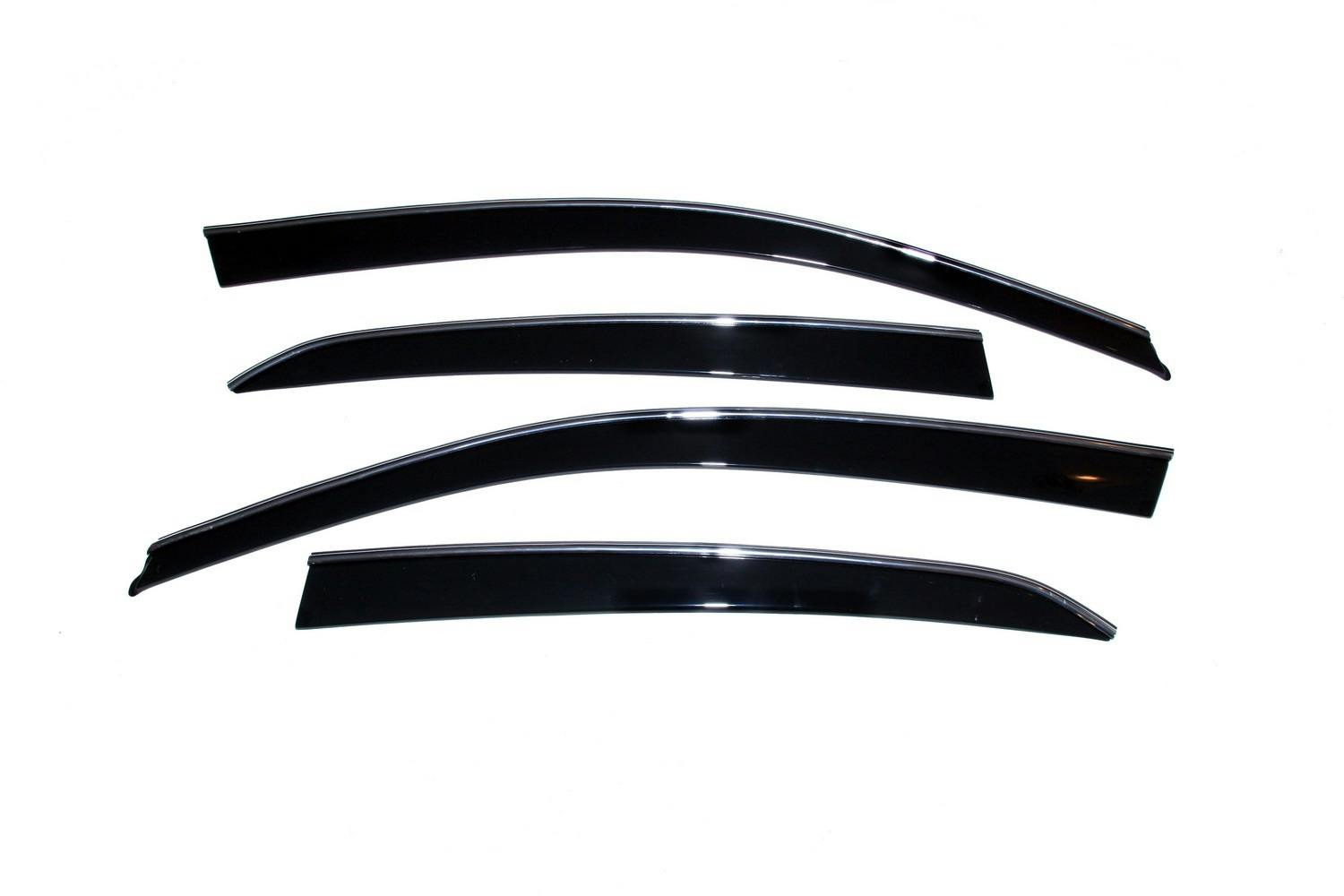 AVS 794002 Ventvisor Deflector; Smoke w/Chrome Trim; Low Profile; 4 pc.