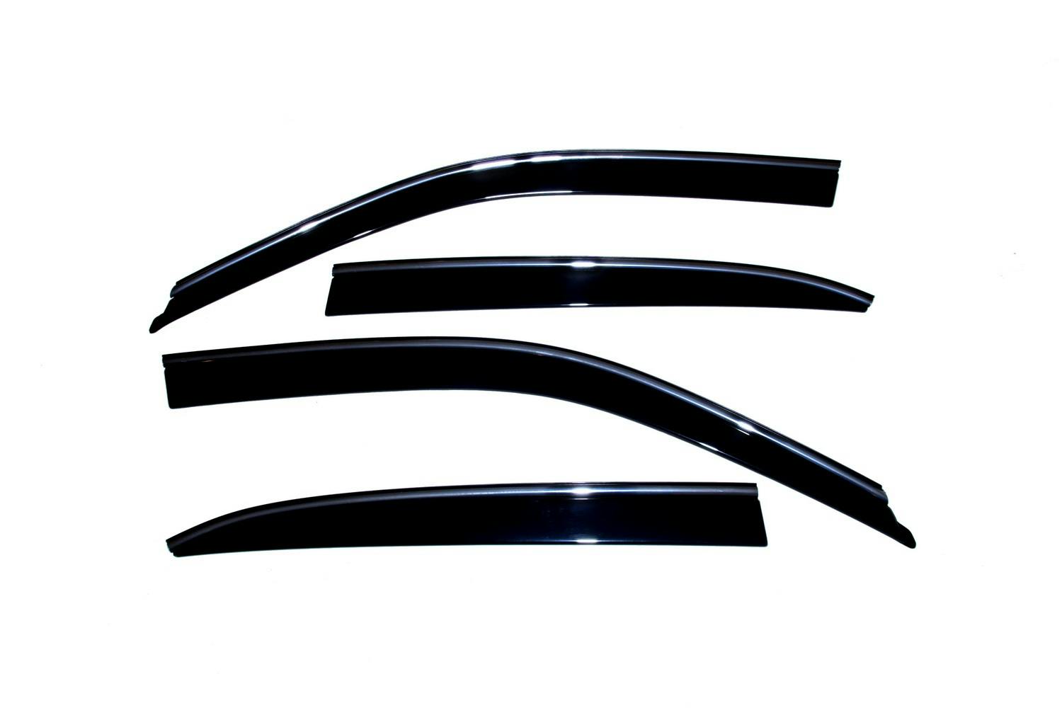 AVS 794006 Ventvisor Deflector; Smoke w/Chrome Trim; Low Profile; 4 pc.