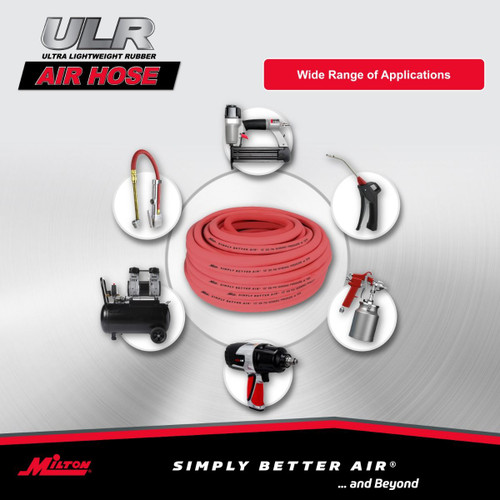 Milton™ 1/2" Ultra Lightweight Rubber Hose, 100' Bulk Hose w/ No Ends