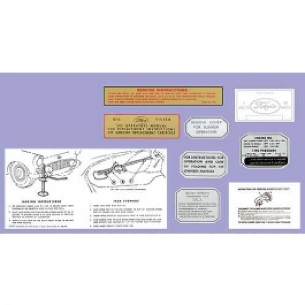 Ford Thunderbird Decal Kit, 1955, 9 Pieces