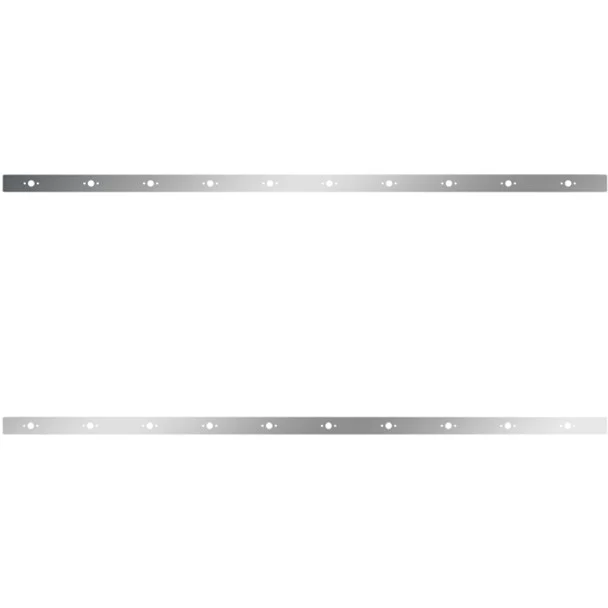 86 Inch Stainless Steel Sleeper Panels W/ 20 P3 Light Holes For Kenworth T660 2008-2017
