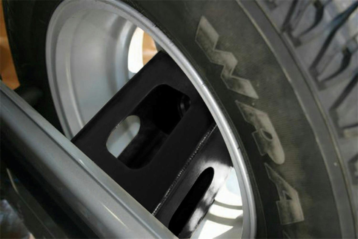 Rampage Products 86616 Tailgate Tire Extender; Black w/Brake Light Extender; Rear