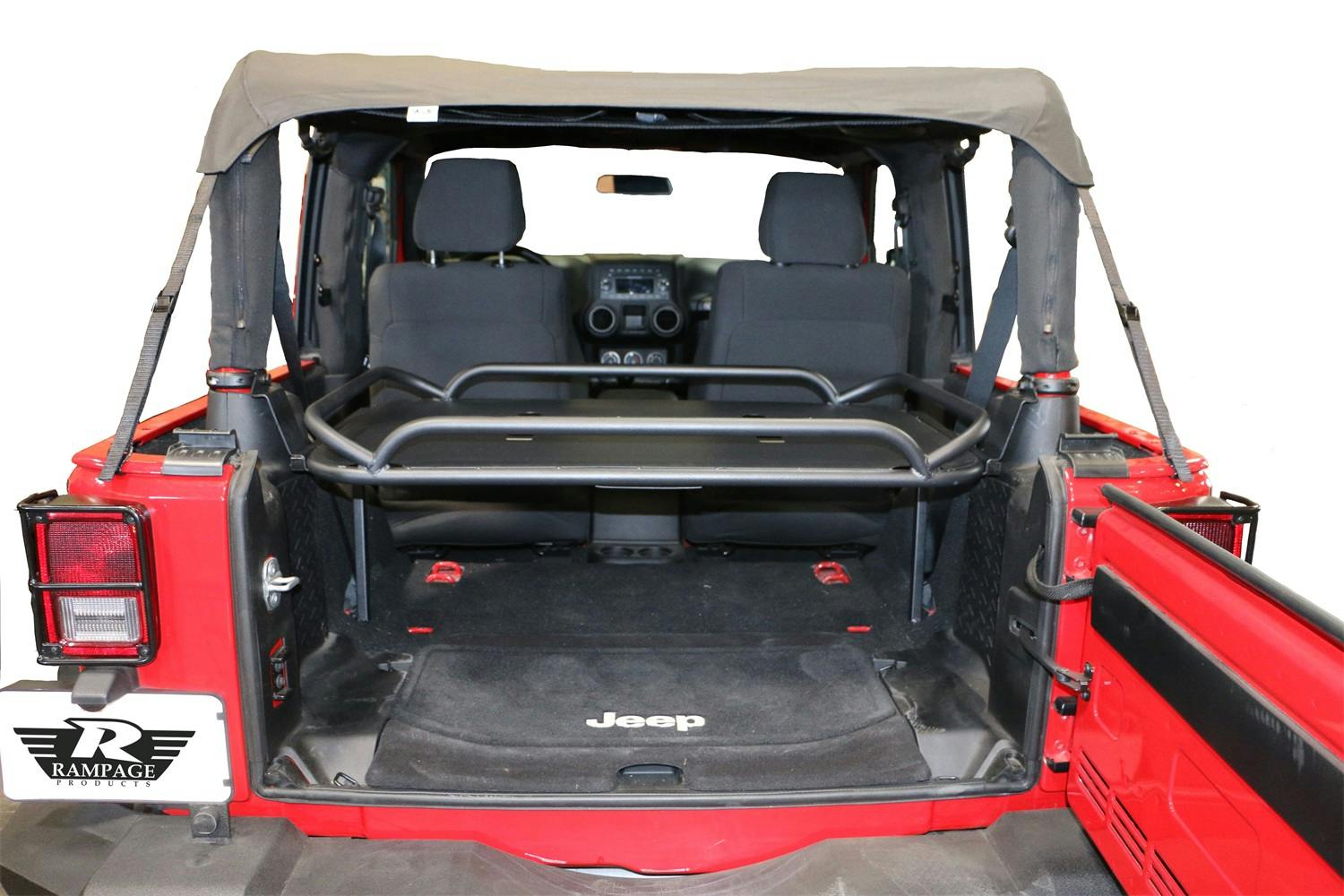 Rampage Products 86624 Sport Rack; Interior Mount; Fold Up; Rear; Black Powder Coat