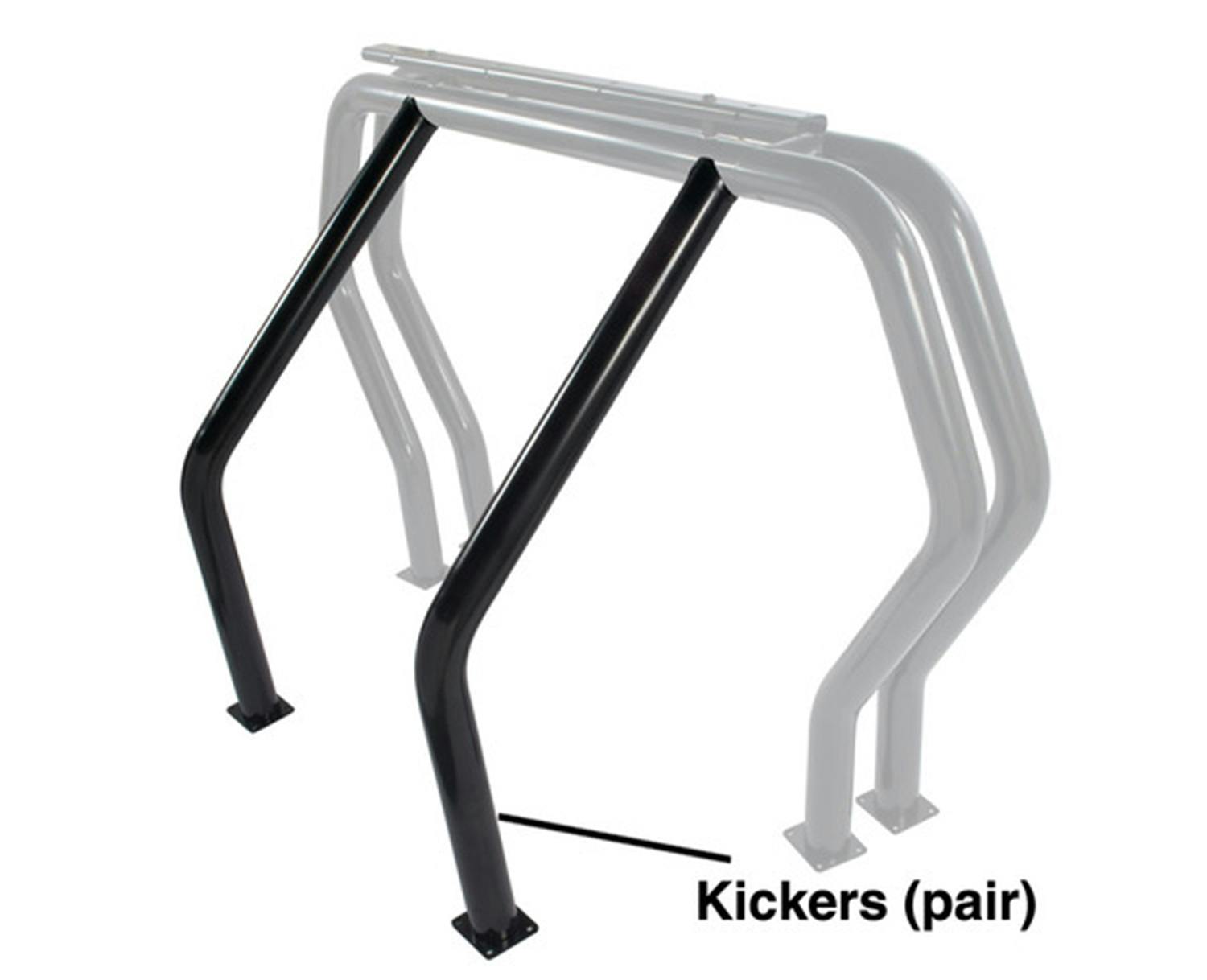 Go Rhino 9516B Bed Bar Component - Pair of Kickers (On wheel wells) - Black Powdercoat
