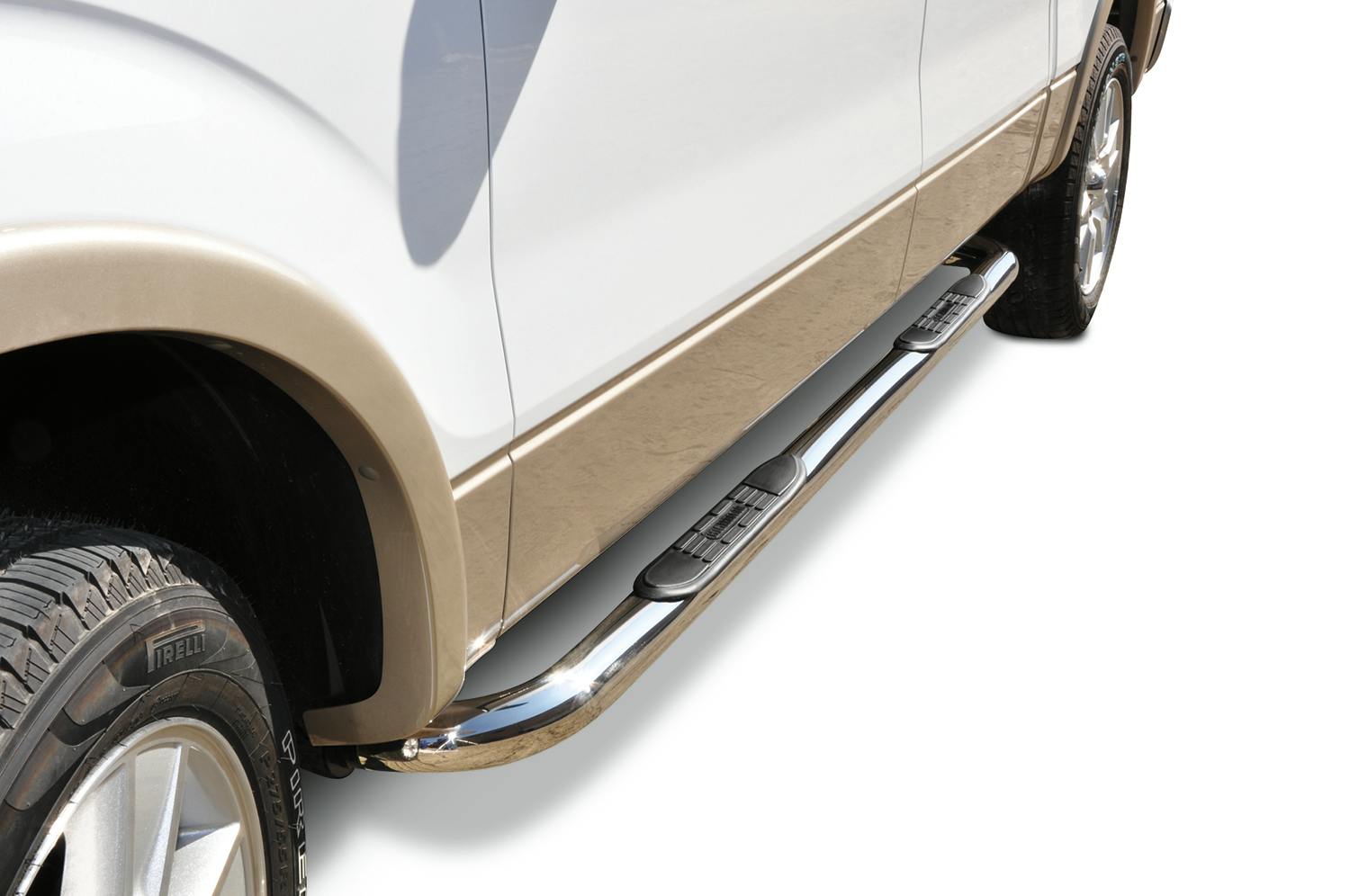 Big Country Truck Accessories 372034 3" Round Classic Side Steps - Complete Kit with Brackets