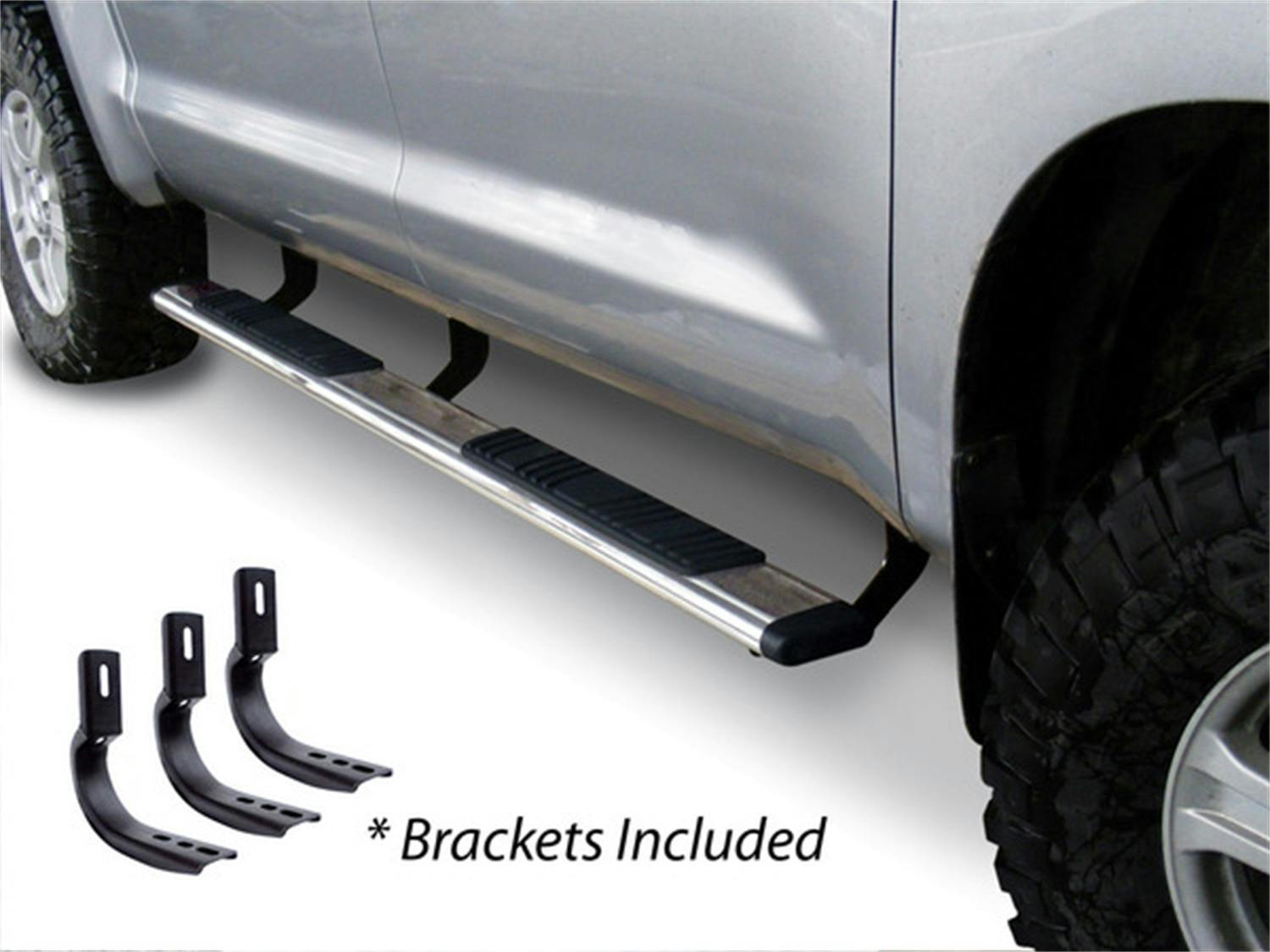 Go Rhino 685403580PS 5" OE Xtreme Low Profile Side Steps with Mounting Brackets Kit