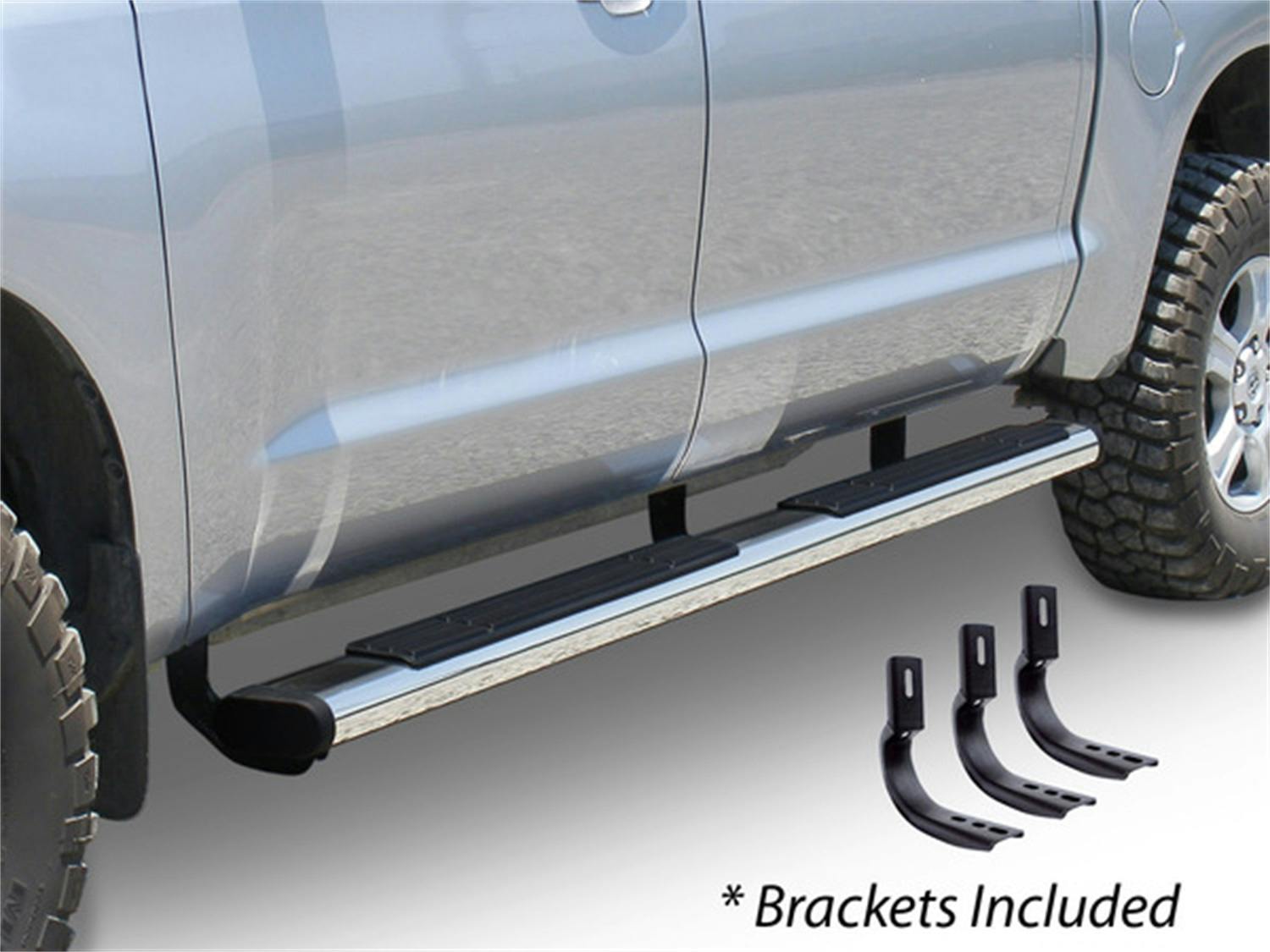 Go Rhino 686403580PS 6" OE Xtreme Side Steps with Mounting Brackets Kit