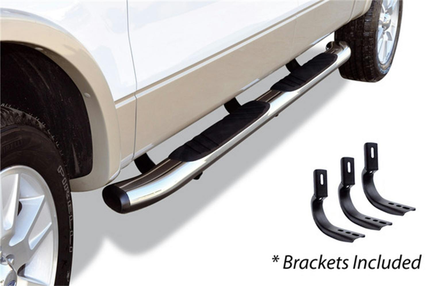 Big Country Truck Accessories 395030808 5" Widesider XL Composite Side Steps - Complete Kit with Brackets