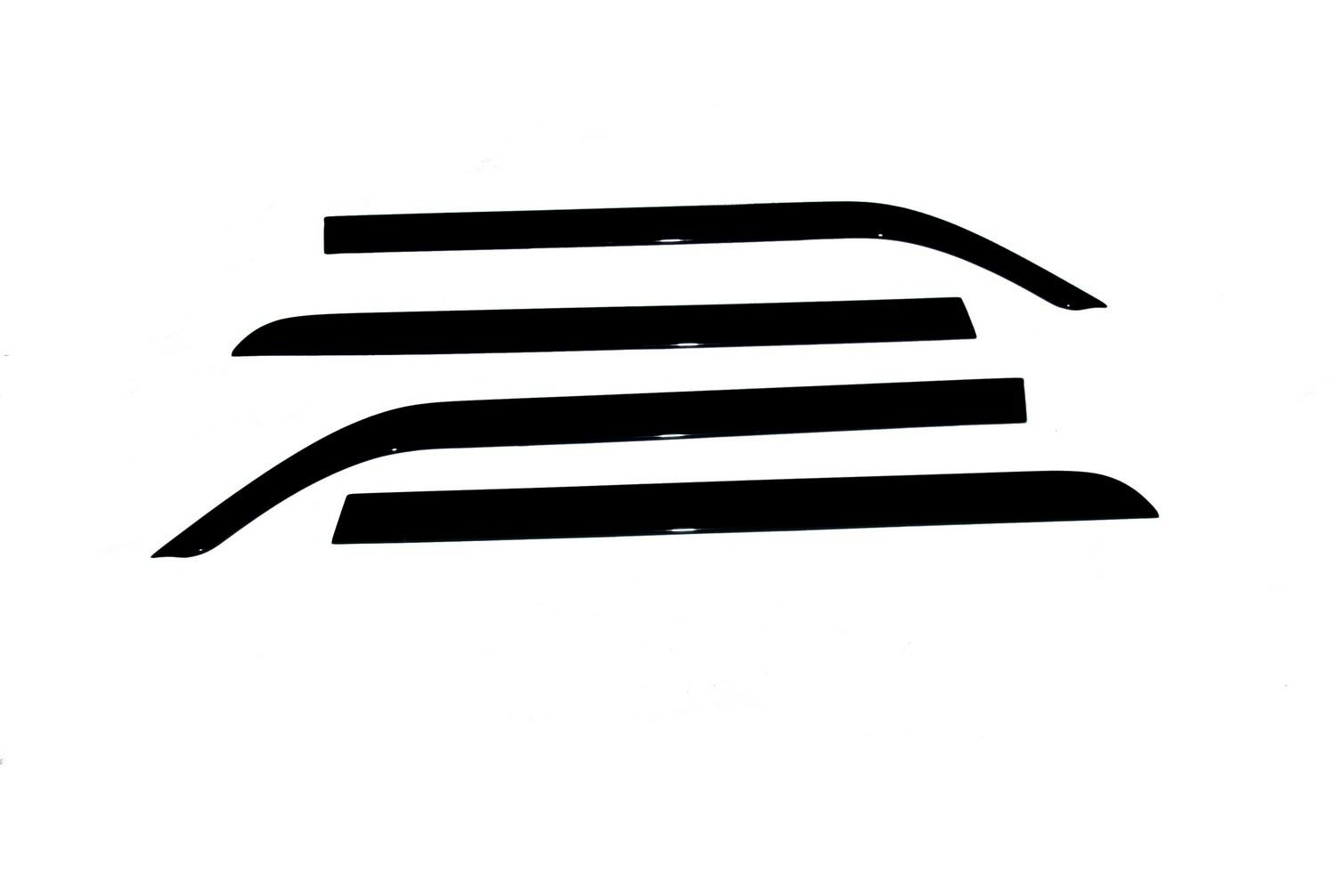 AVS 894004 Ventvisor Deflector; Smoke; Low Profile; Outside Mount; 4 pc.