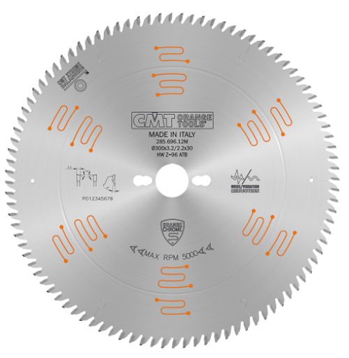 CMT 281.660.10,10'',Industrial Low Noise & Chrome Coated Circular Saw Blades With TCG Grind