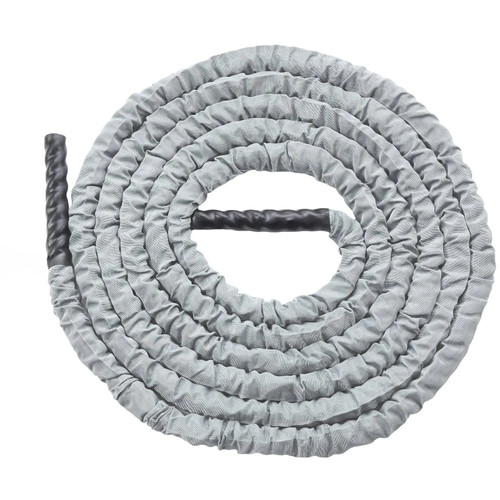Battle Rope, 1.5 Inch Diameter 30Ft Length Polyester Exercise Rope, Battle Exercise Equipment with Protect Sleeve & Anchor, Heavy Weighted Rope for Home Gym Workout Core Strength Training, Gray