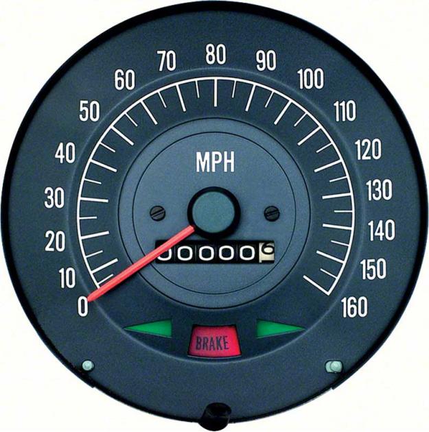 1968 Firebird Speedometer, 160 MPH, with Optional Gauge Package