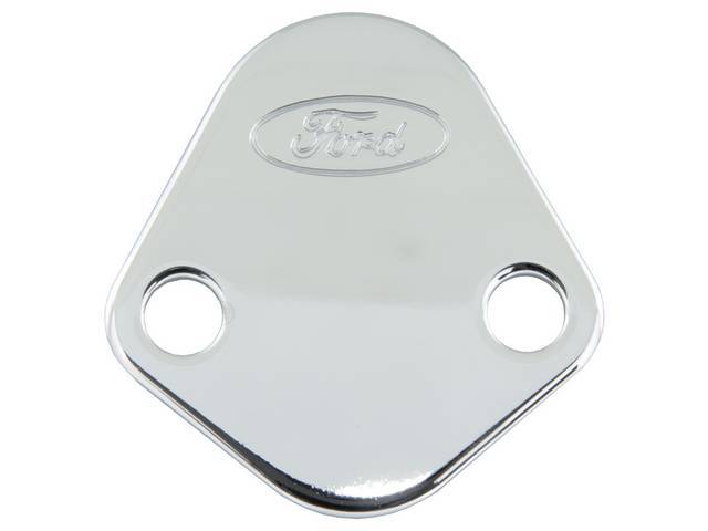 Fuel Pump Block Off Plate, Chrome Finish