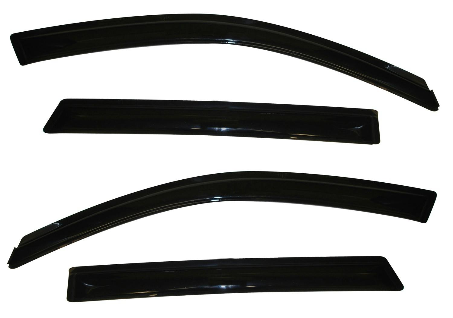 AVS 94187 Ventvisor Deflector; Smoke; Outside Mount; 4 pc.