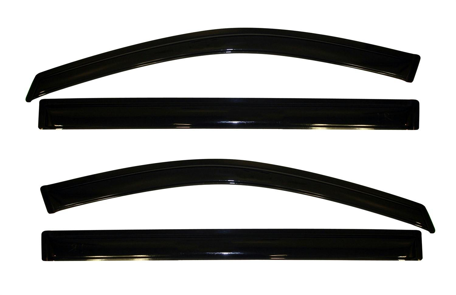 AVS 94251 Ventvisor Deflector; Smoke; Outside Mount; 4 pc.
