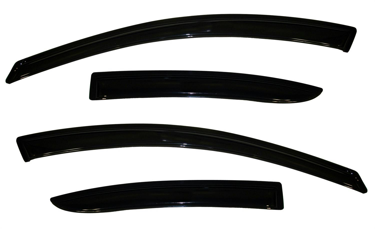 AVS 94257 Ventvisor Deflector; Smoke; Outside Mount; 4 pc.