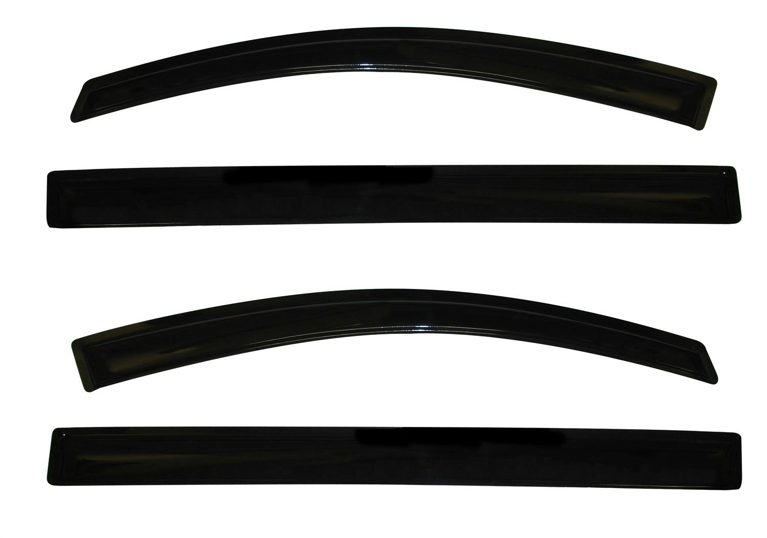 AVS 94365 Ventvisor Deflector; Smoke; Outside Mount; 4 pc.