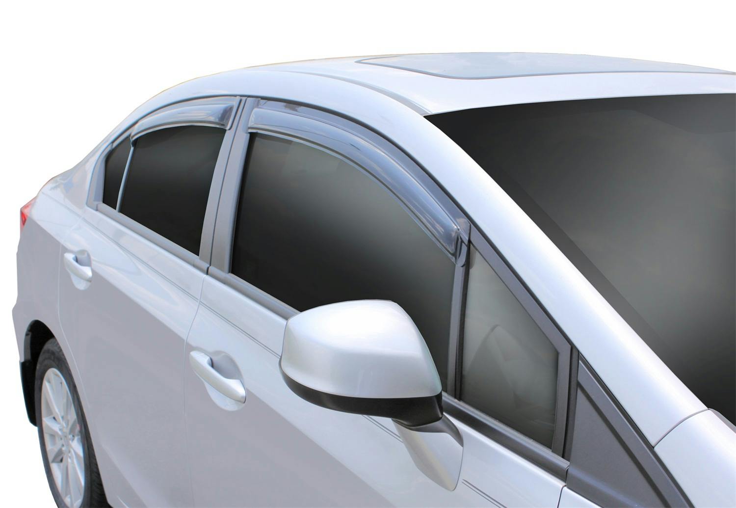 AVS 94462 Ventvisor Deflector; Smoke; Outside Mount; 4 pc.