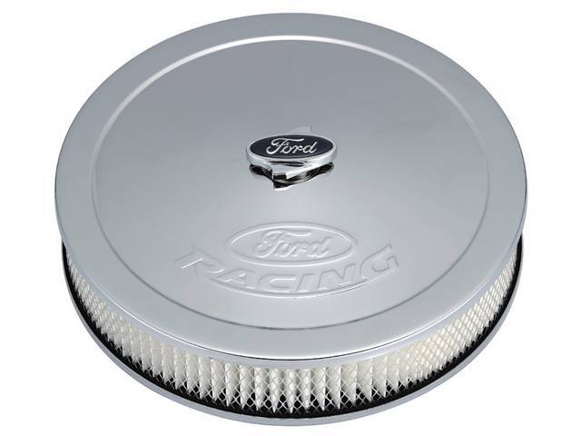 Ford Racing Air Cleaner, Chrome Finish