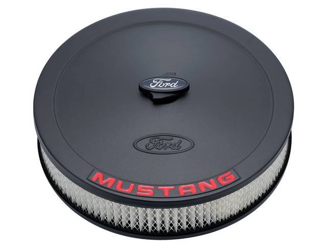 Mustang Air Cleaner, Black Crinkle Finish