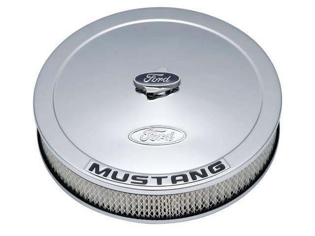 Mustang Air Cleaner, Chrome Finish