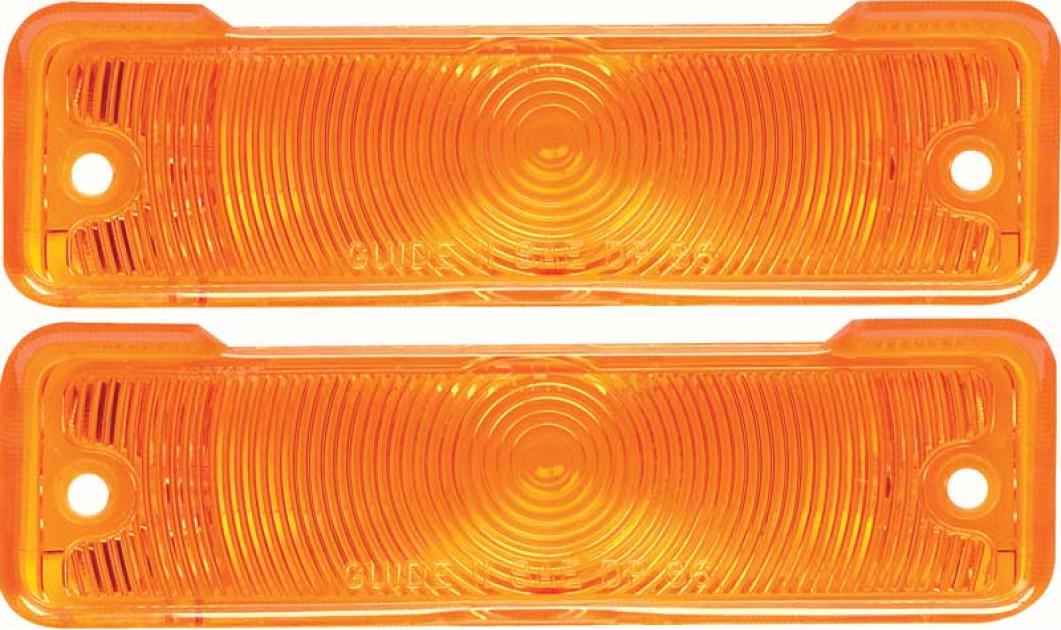 1966-67 Chevy II Nova, Park Lamp Lens, Amber, RH & LH, Pair