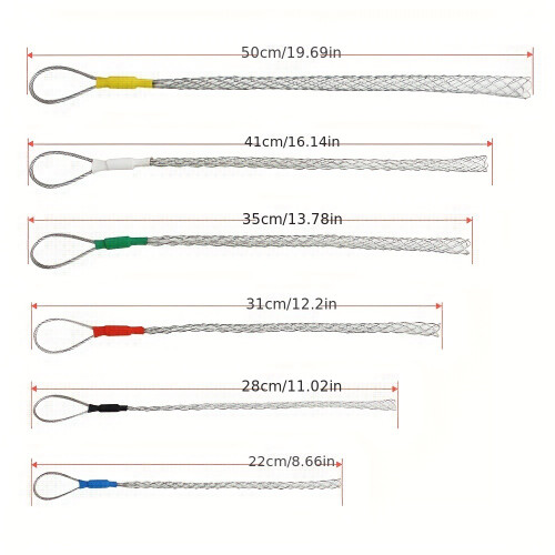 Steel Galvanized Mesh Cable Puller - Antislip Pipe Conduit Grips Net Cover for 4-25mm Cables