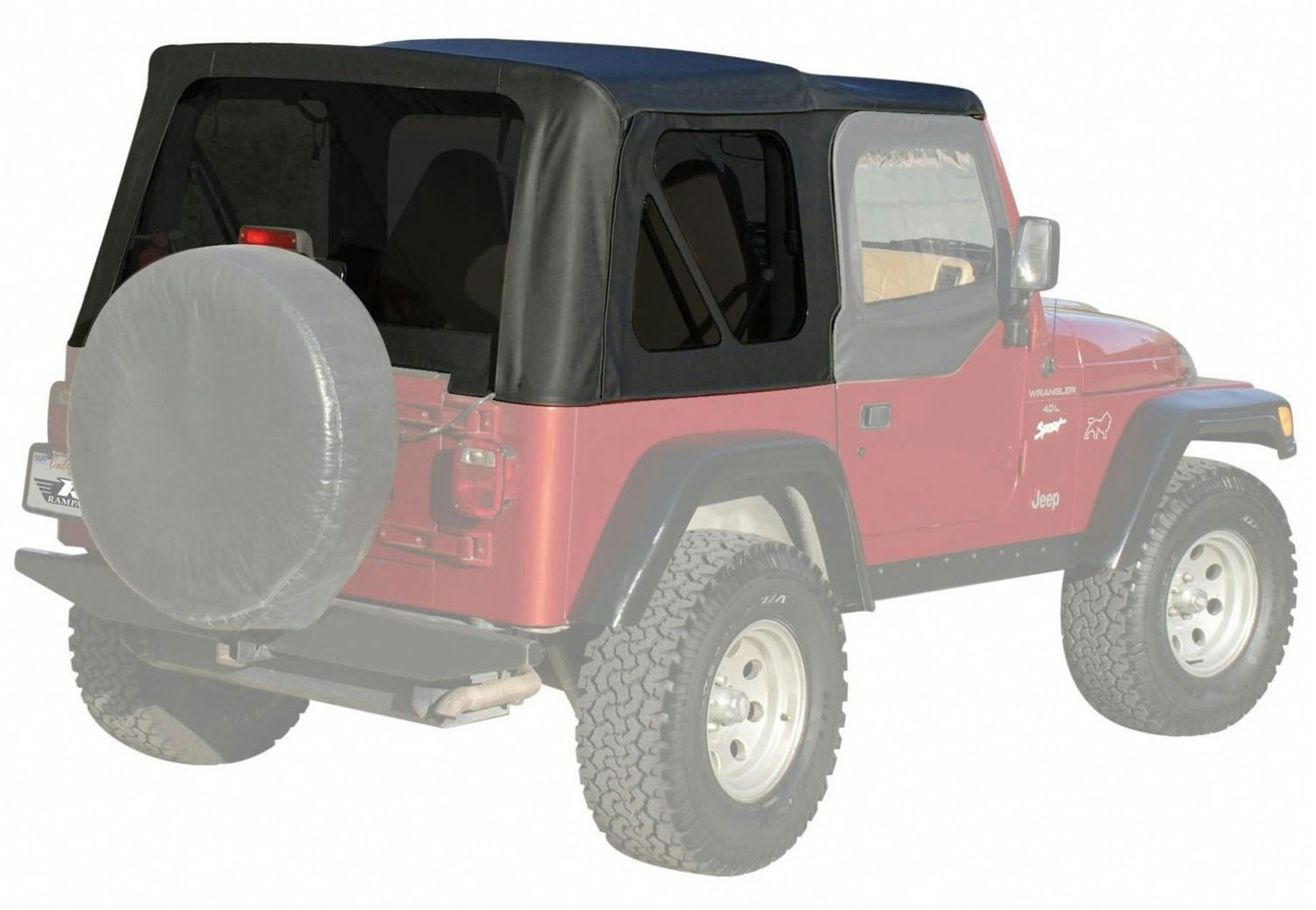 Rampage Products 99315 Factory Replacement Soft Top; Black Denim
