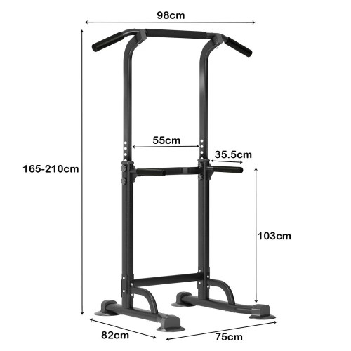 330LBS Pull Up Dip Station Power Tower Station Multi-Station Power Tower Workout Pull Up Station with Carry Bag for Home Fitness (Black Red No Bag),pull-up-bar-2 (Discontinued See Replacement in the Images)