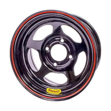 Bassett 13x7 5x100mm 3in BS Inertia D-Hole Black 37SN3