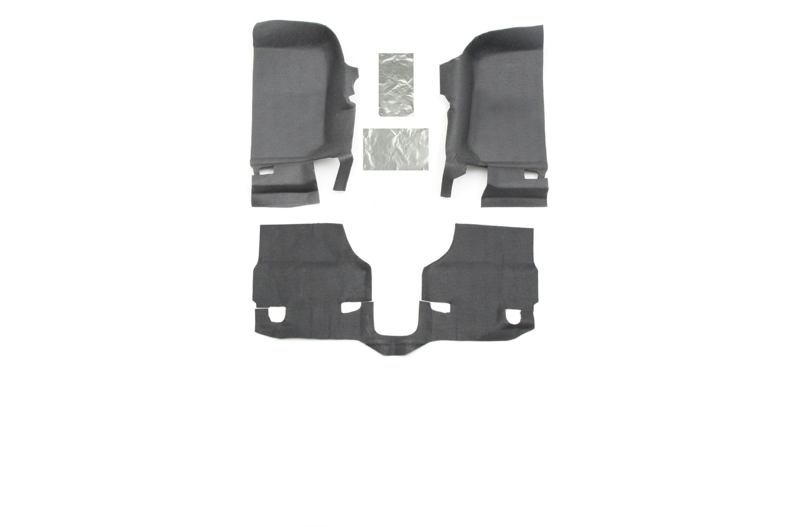 BedRug BTJK07F2 JEEP BEDTRED 07-10 JEEP JK 2DR FRONT 3PC FLOOR KIT (INCLUDES HEAT SHIELDS)