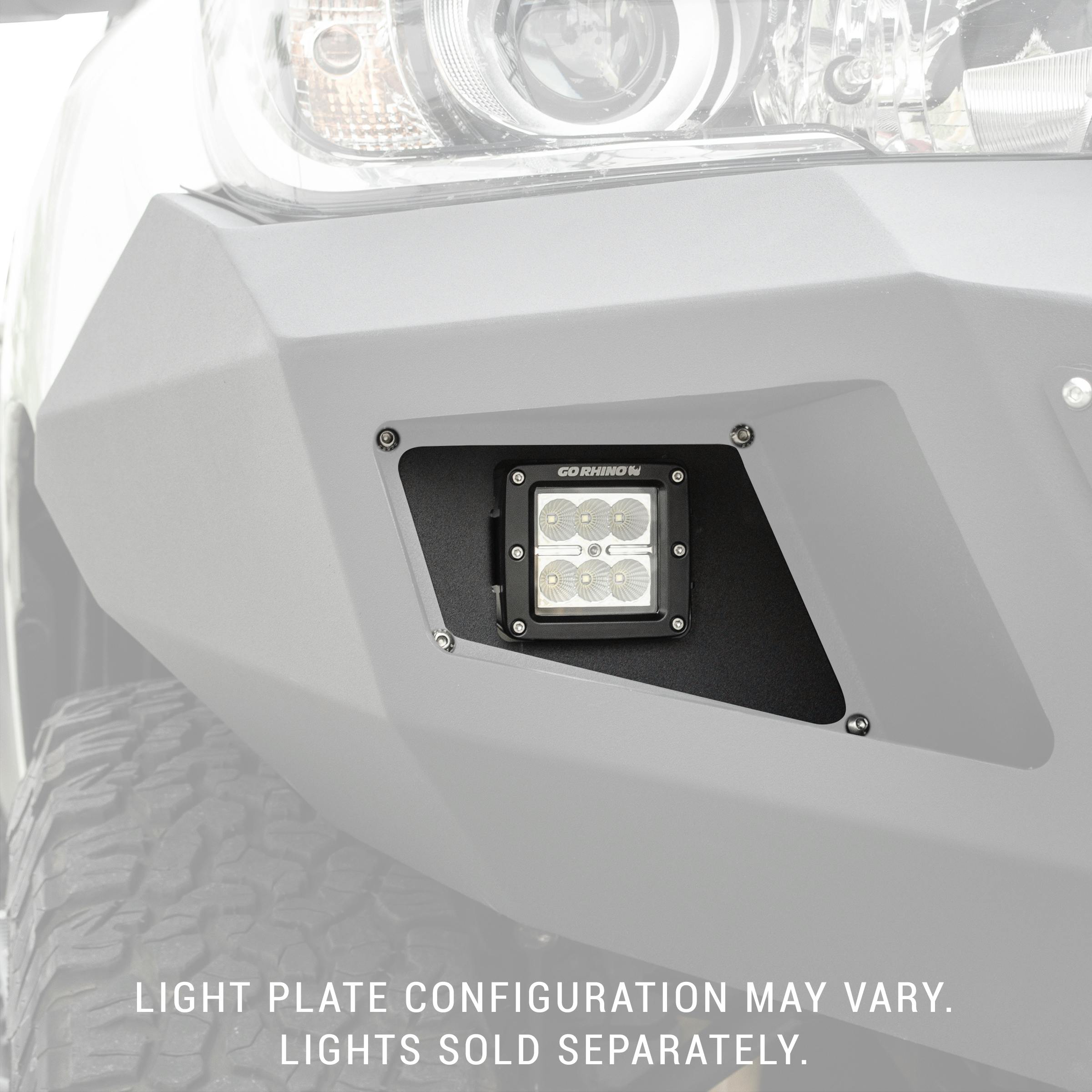 Go Rhino 241743T BR5.5/BR6/BR10.5/BR11 Light Plates (4x4 Surface Mount)
