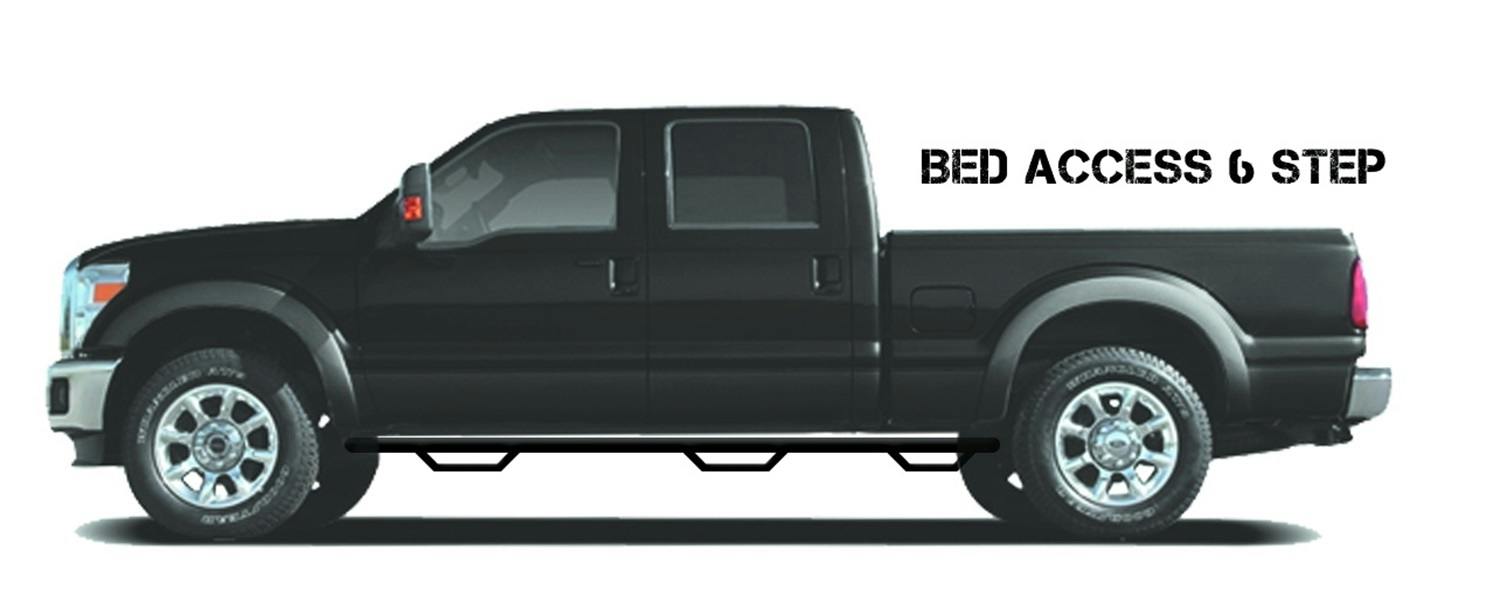 N-FAB HPF17105CC-6-SS Podium SS - W2W w/Bed Acs (3 Steps) - 17-26 F250/350 6.75" Crew - SS