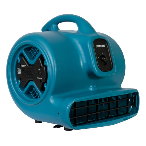 1/3 HP, 2600 CFM, 3.8 Amps, 4 Positions, 3 Speeds Air Mover with Power Outlets for Daisy Chain