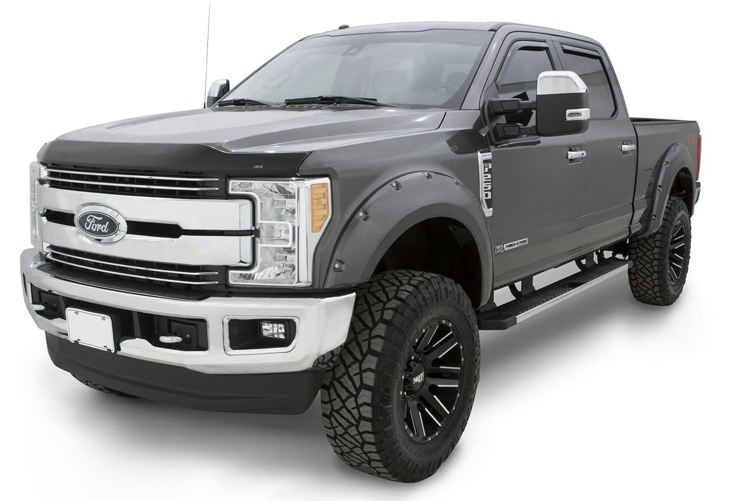 Bushwacker 20942-12 Fender Flares Pocket Style-Color Oxford White Smooth Finish 4 Pc
