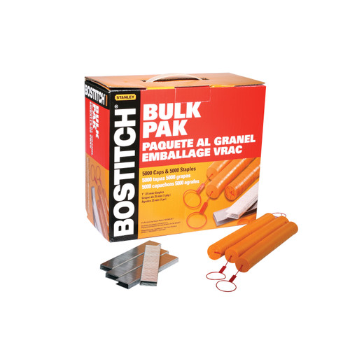 BOSTITCH 5 m Caps & 1 In. 18 Gauge 5/16 In. Crown Staples (4 Pcs)