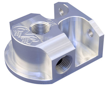 CVR Performance Billet Alum Remote Oil Filter Mount GM OFM61