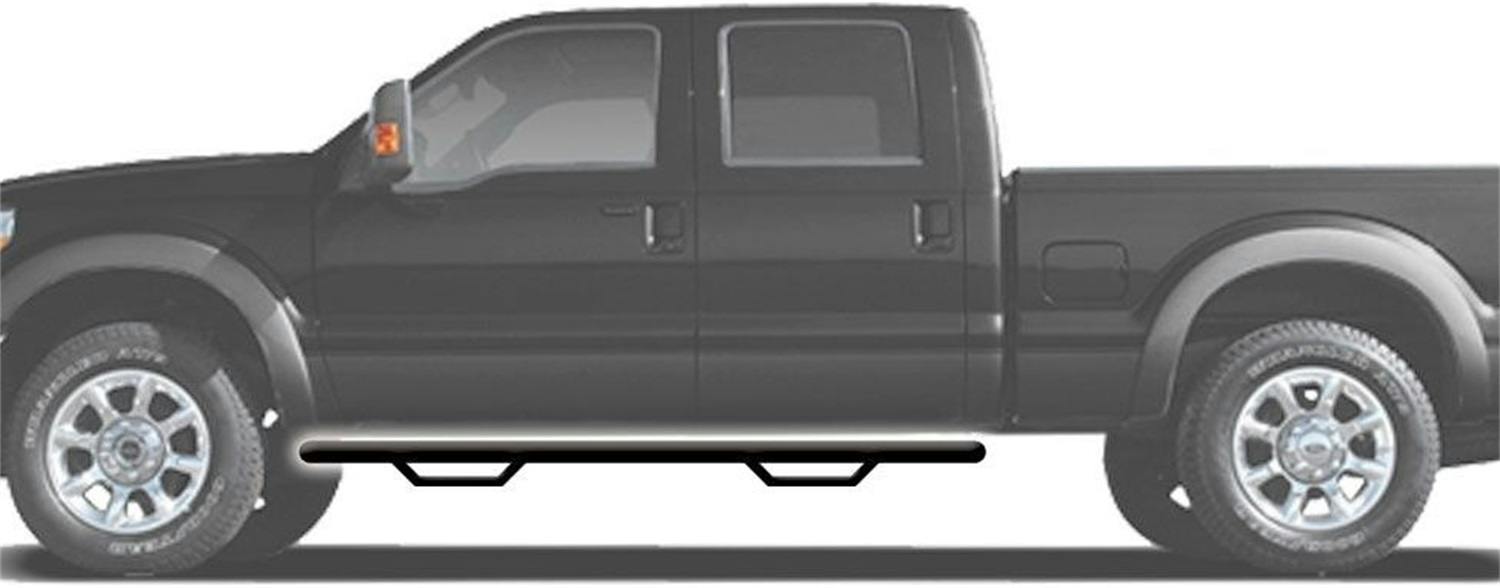 N-FAB F1577QC Nerf Step - Cab Len (2 Stps) - 15-26 F150/17-20 Raptor Super Cab-Gloss Blk