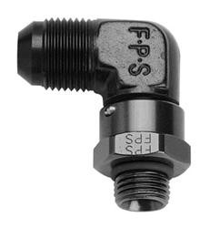 Fragola #12 x 1-1/16-12 90-Deg Swivel Adapter Black 499212-BL
